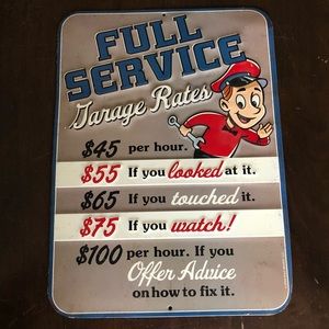 Vintage Open Roads Brand Metal Car Sign